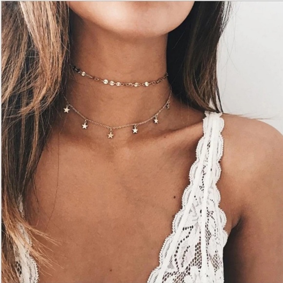 Jewelry - 5 for $25 Two Layer Star Choker Necklace